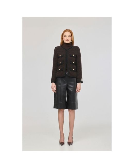 The Extreme Collection Black Two-Toned Knit Jacket Preston