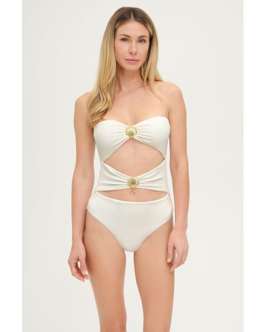 Adriana Pappas Designs White Luca Swimsuit