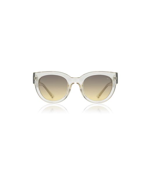 A.Kjærbede White Lilly Sunglasses Ecru Transparent