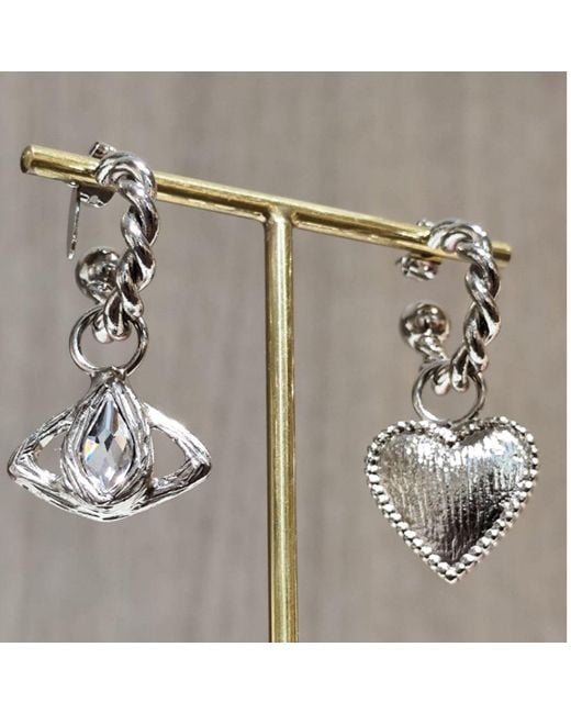 Eyeconic by Samar Ajram Metallic Ayunik Hoop Earrings