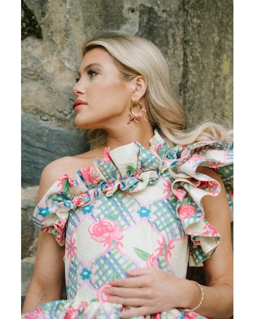 The Pink Reef Green Keeneland Horse Earring