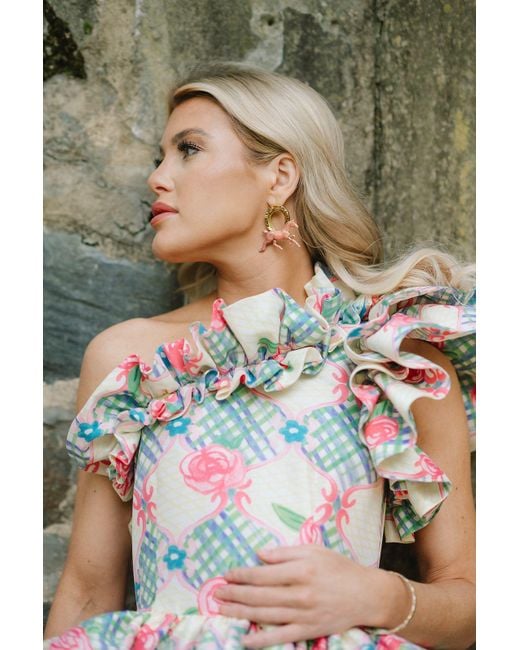 The Pink Reef Green Keeneland Horse Earring