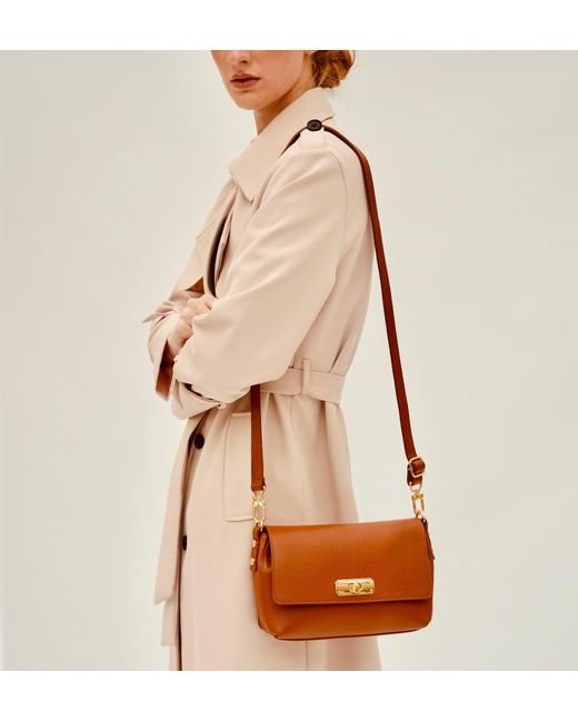 Apatchy London Brown The Maisie Midi Tan Leather Bag