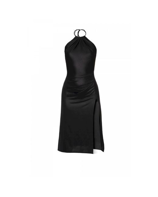AGGI by HALEWSKI Black Maricel Midi Dress With Open Back