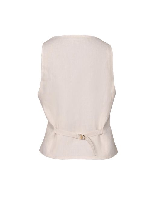 Anse Victorin Natural Kim Linen Vest