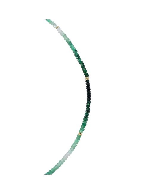 Bombyx House Metallic Emerald Ombre Station Necklace