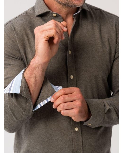 Koy Clothing Green Cotton-Cashmere Shirt for men