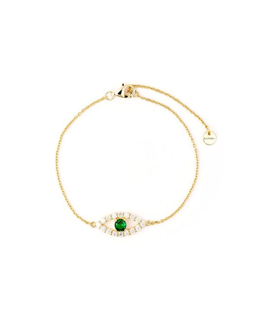 Onewildone Metallic Divinely Protected Evil Eye Bracelet