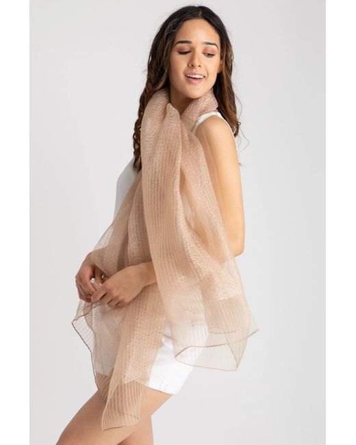 Saachi Pink Sheer Social Wrap Scarf