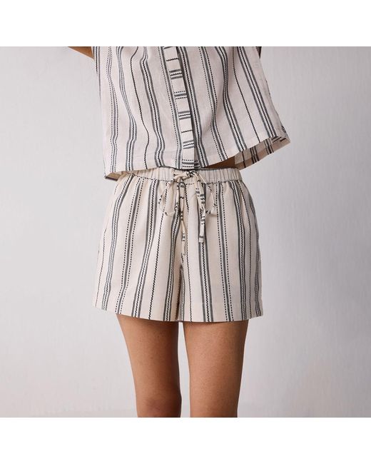 REISTOR White Regular Drawstring Shorts