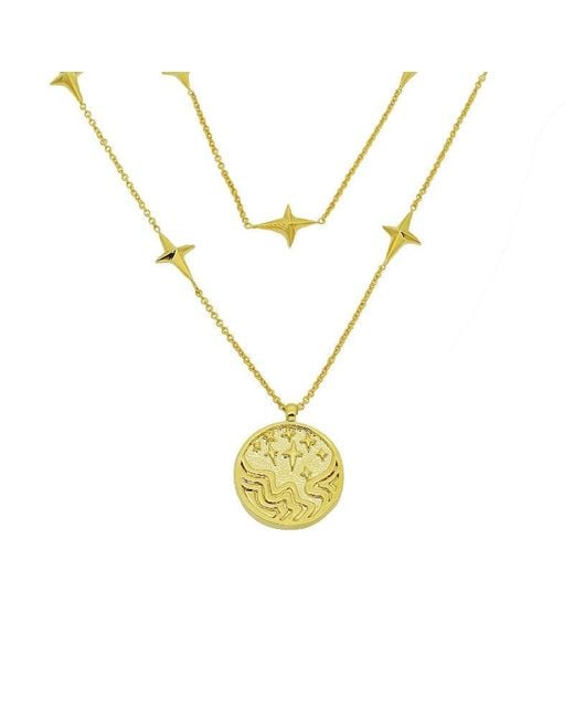 Aurozia Metallic Tarot The Star Layered Necklaces