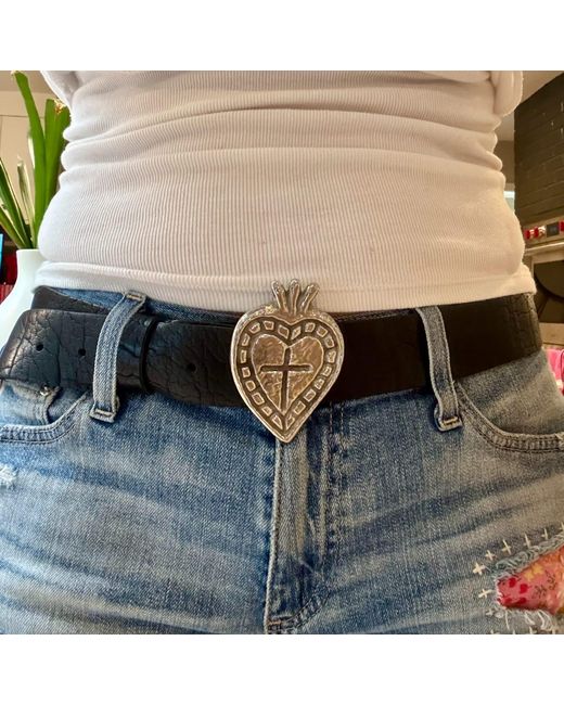 Lynn Tallerico Black Corazon Heart Belt