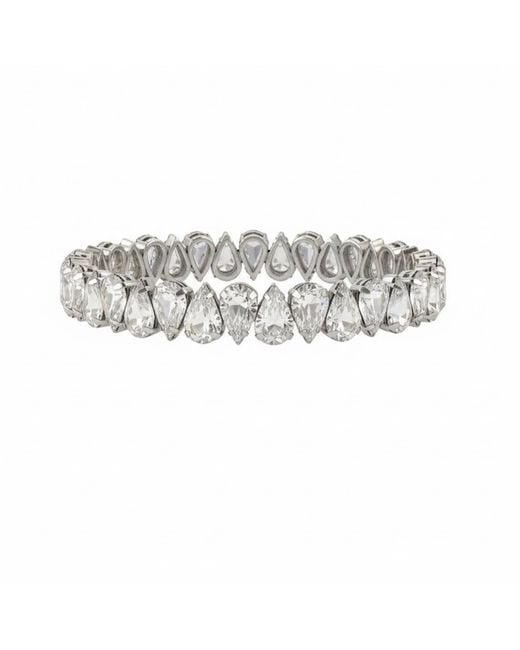 Maison De Gala White Mixed-Cut Crystal Tennis Bracelet