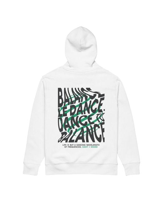 Anchor and Crew White Balance Le Dance Disco! Organic Cotton Embroidered Heavyweight Hoodie for men