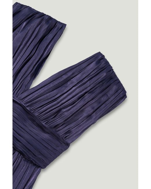 Nocturne Blue Sleeveless V-Neck Midi Dress