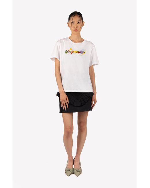 GUILLAUME ALEXANDRE White Kandinsky-Inspired Embroidered T-Shirt