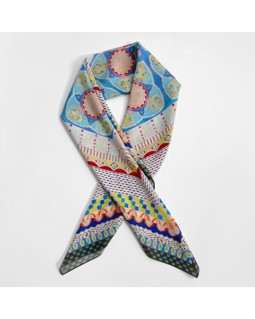 Maraethra Metallic Twilight Horizon Silk Square Scarf