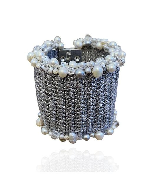 PINAR OZEVLAT Blue Cluster Cuff