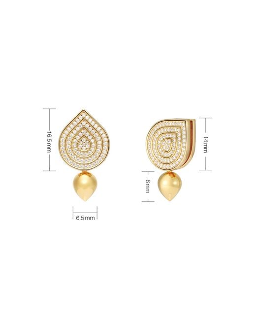 Meulien Metallic Dancing Waterdrop Earrings