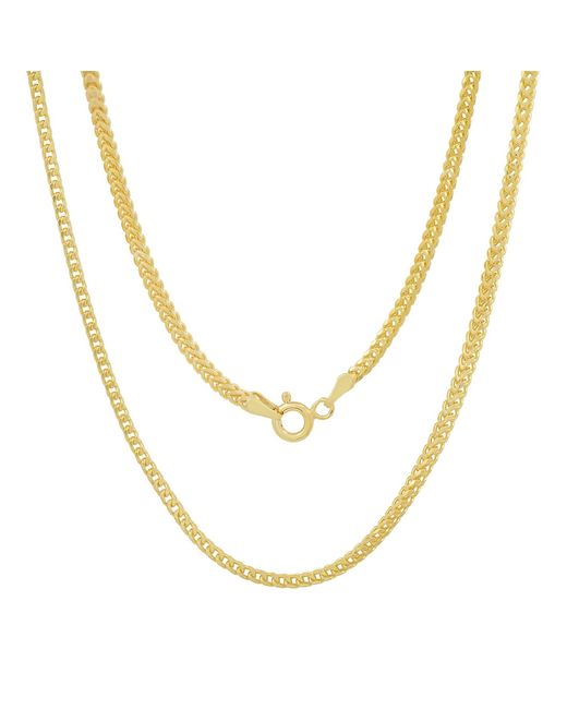 Kylie Harper Metallic Italian Box Franco Chain Necklace for men