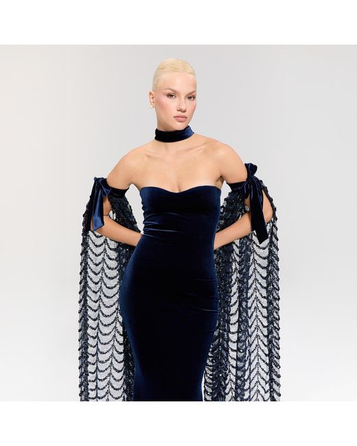 Nur Karaata Blue Hall Of Mirrors Gown
