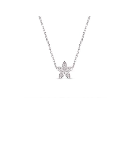 BLOOMTINE | Earth Angel HQ Metallic Mini Bloom Moissanite Sterling Flower Necklace