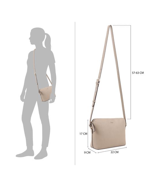 Paul Costelloe Natural Lenya Leather Crossbody Bag