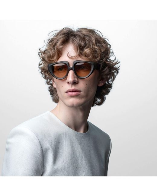 Loop and Egg Brown Sunglasses L A G Three Dark