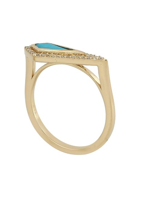 Artisan Blue 18K With Diamond & Kite Band Ring