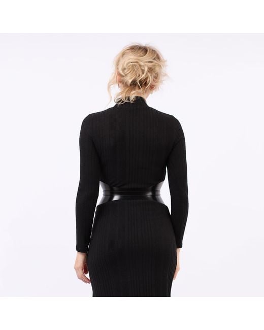 Haute Cuir Blue Crescent Leather Corset Belt
