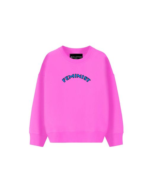 Quillattire Pink Feminist Sweatshirt