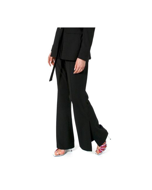 AGGI by HALEWSKI Black Camilla Neutral Flared Trousers -Long