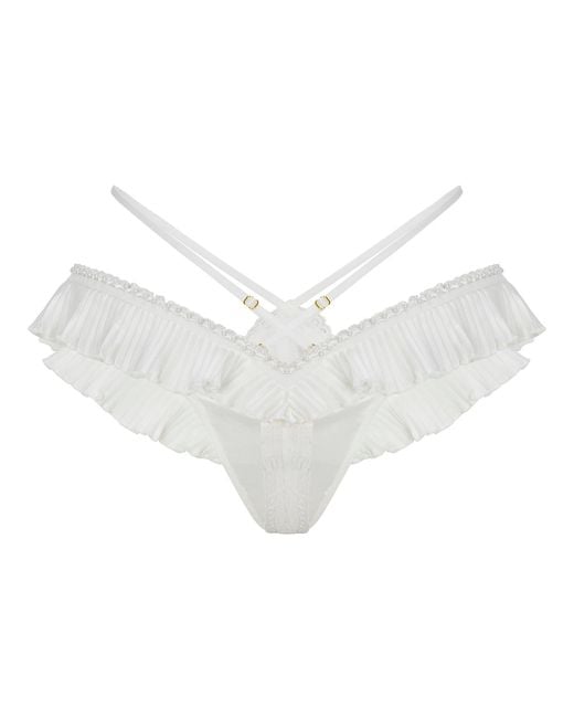 Empress Mimi White Ama String With Pearl Details