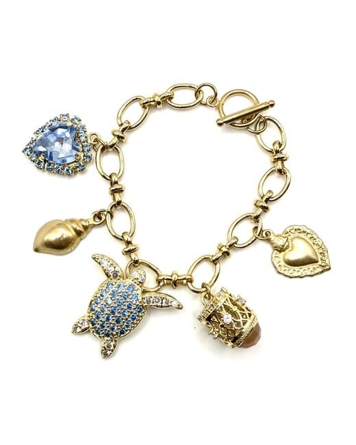 Achala Handcrafted Metallic Neutrals Sea Treasures Charm Bracelet