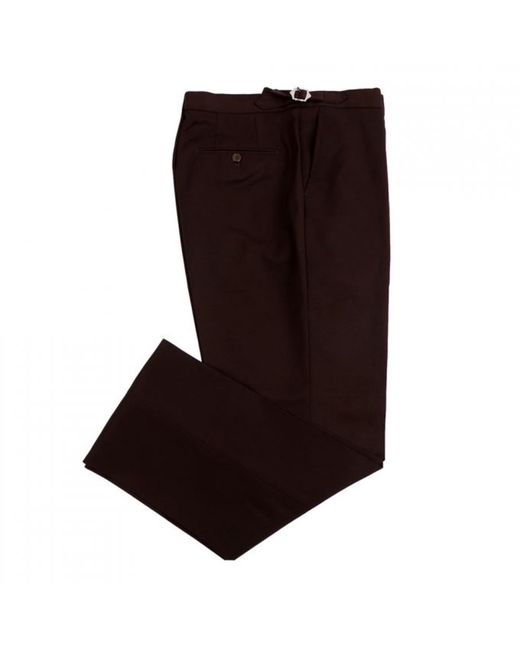 DAVID WEJ Red Aldo Plain Smart Trousers With Side Adjusters – for men