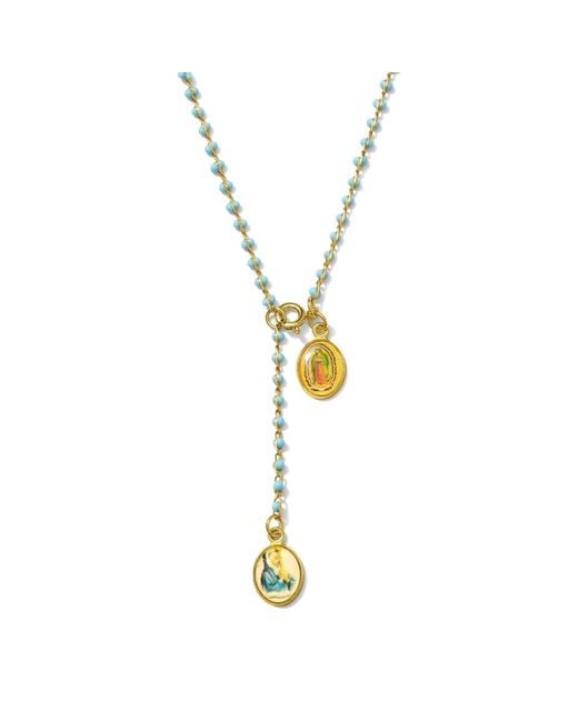 Alexie of Athens Metallic Madonna Prayer Strand Rosary Necklace