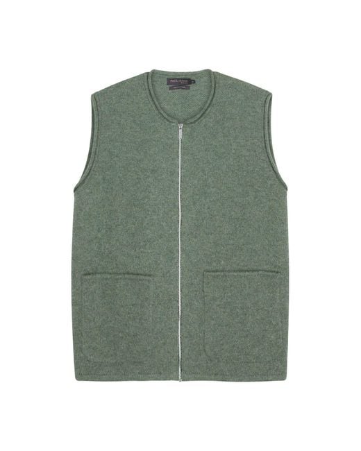 Paul James Knitwear Green Lambswool Larkspur Knitted Gilet