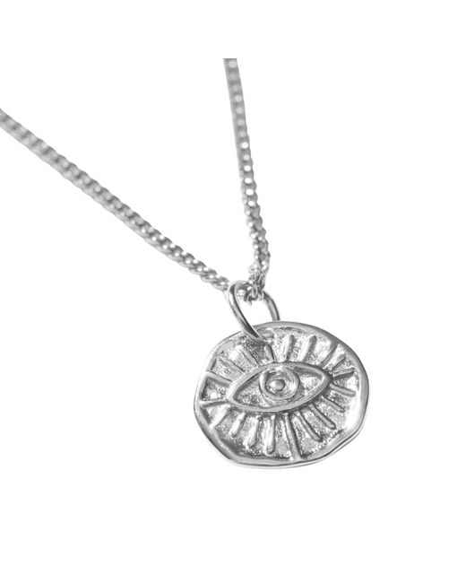 Muru Metallic Evil Eye Necklace