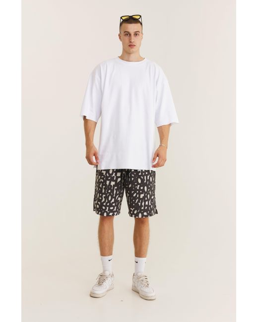 mysimplicated Gray Neutrals Bermuda Shorts Numbers Design