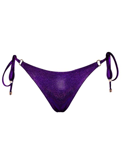 Enez Swim Purple Mira Thong Bikini Bottoms