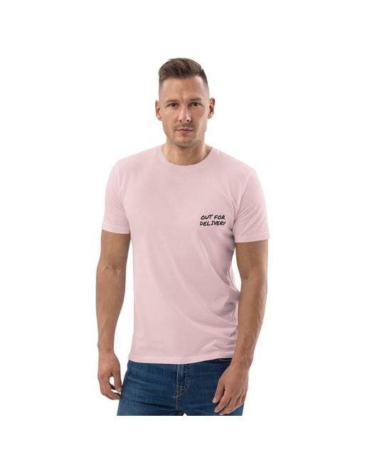 Anchor and Crew Pink Cotton Out For Delivery Annotations Organic Cotton T-Shirt for men