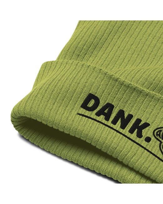 Anchor and Crew Green Leaf Dank Gen. Organic Cotton Embroidered Beanie