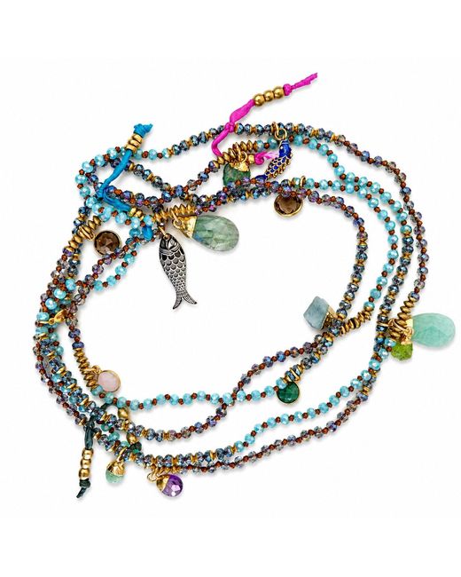 Persia Dona Jewelry Blue Gems X Seaside Necklace