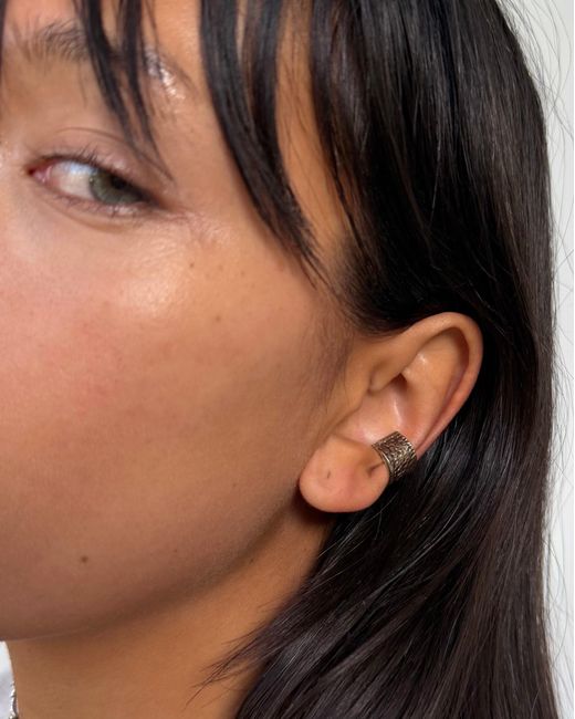 GYUNIA White Enoki Single Ear Cuff Bronze