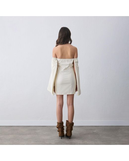 Thisisu Collection White Kaia Balloon Sleeve Mini Dress