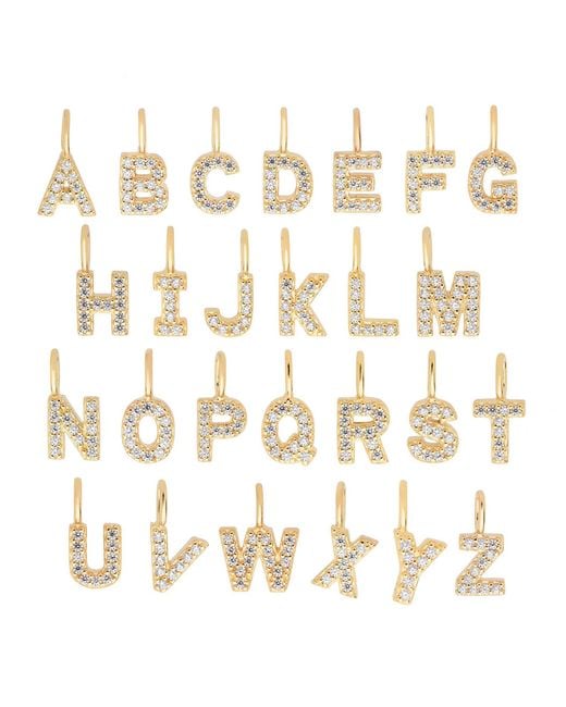 Nellou Jewellery Metallic Initial Sparkle Necklace Plated Sterling