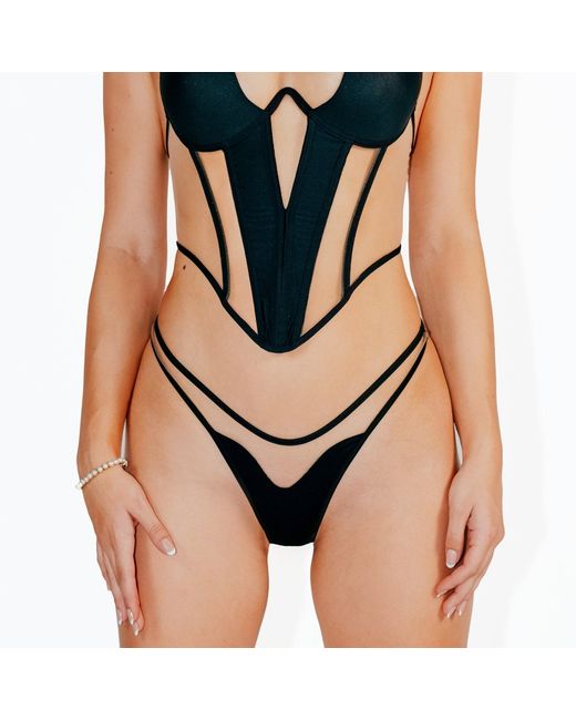 Perilla Lingerie Black Lisa Thong