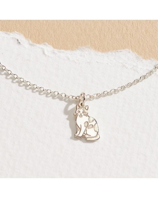 Posh Totty Designs Metallic Sterling Cat Dinky Charm Bracelet