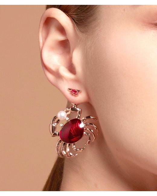 Onia Metallic Ruby Bar Studs