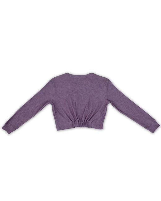 Bradford Row Purple Aliki Cropped Long Sleeve